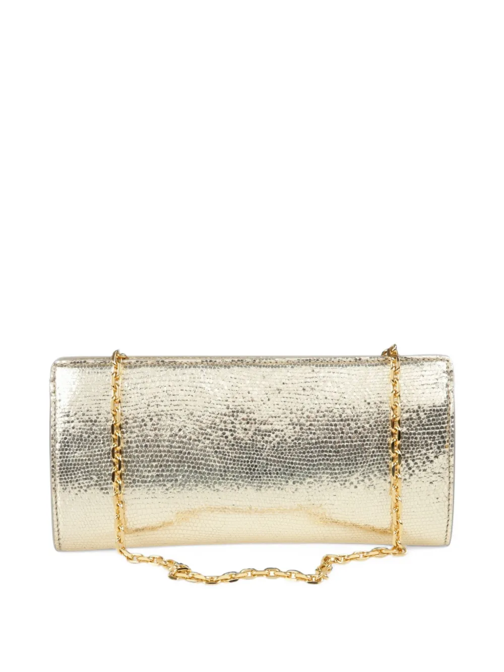 Lanvin crackled-effect shoulder bag Goud