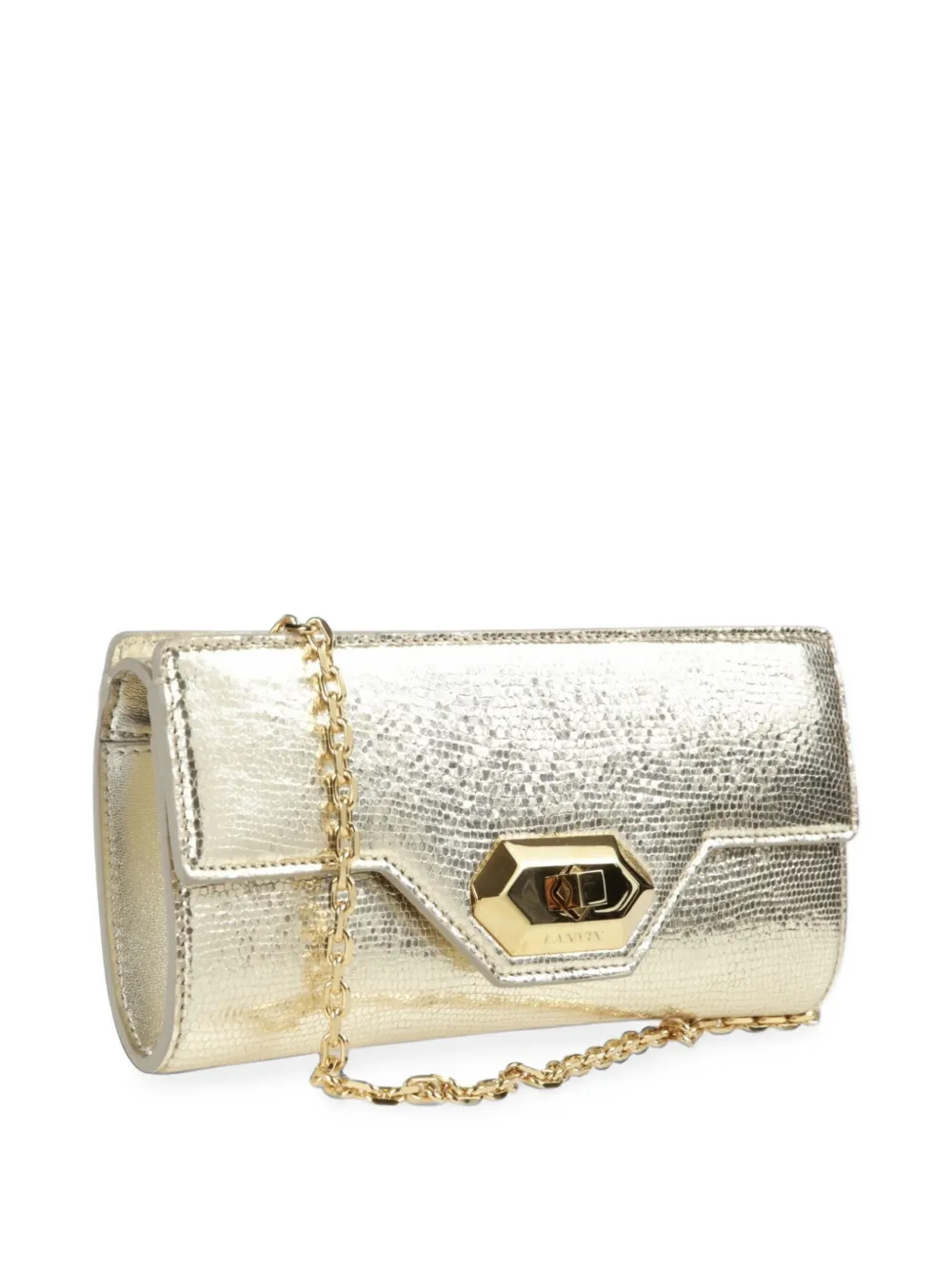 Lanvin crackled-effect shoulder bag Goud