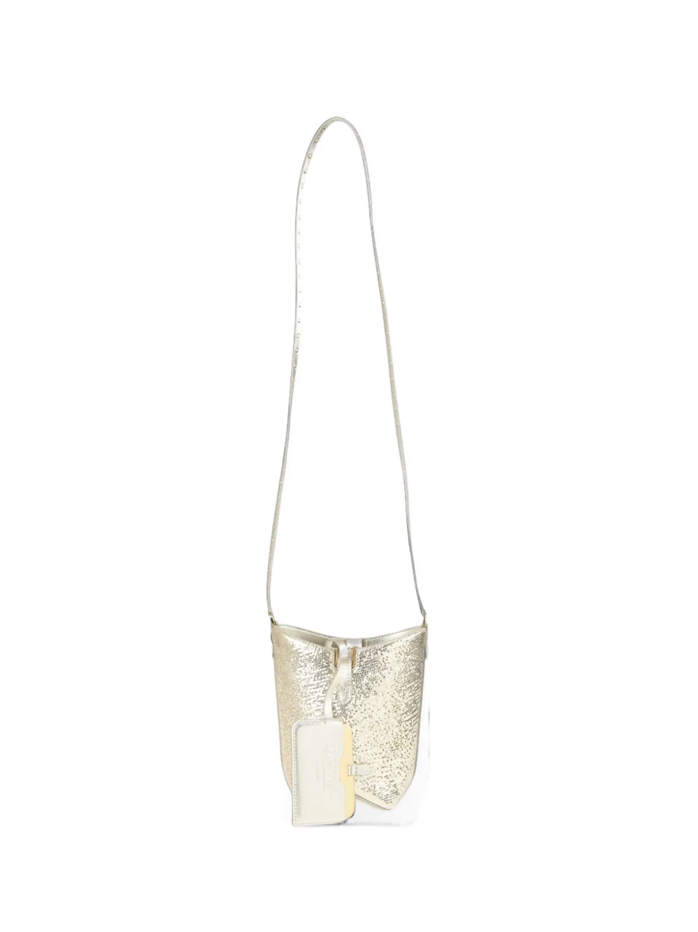 Lanvin crackled-leather bucket bag - Oro