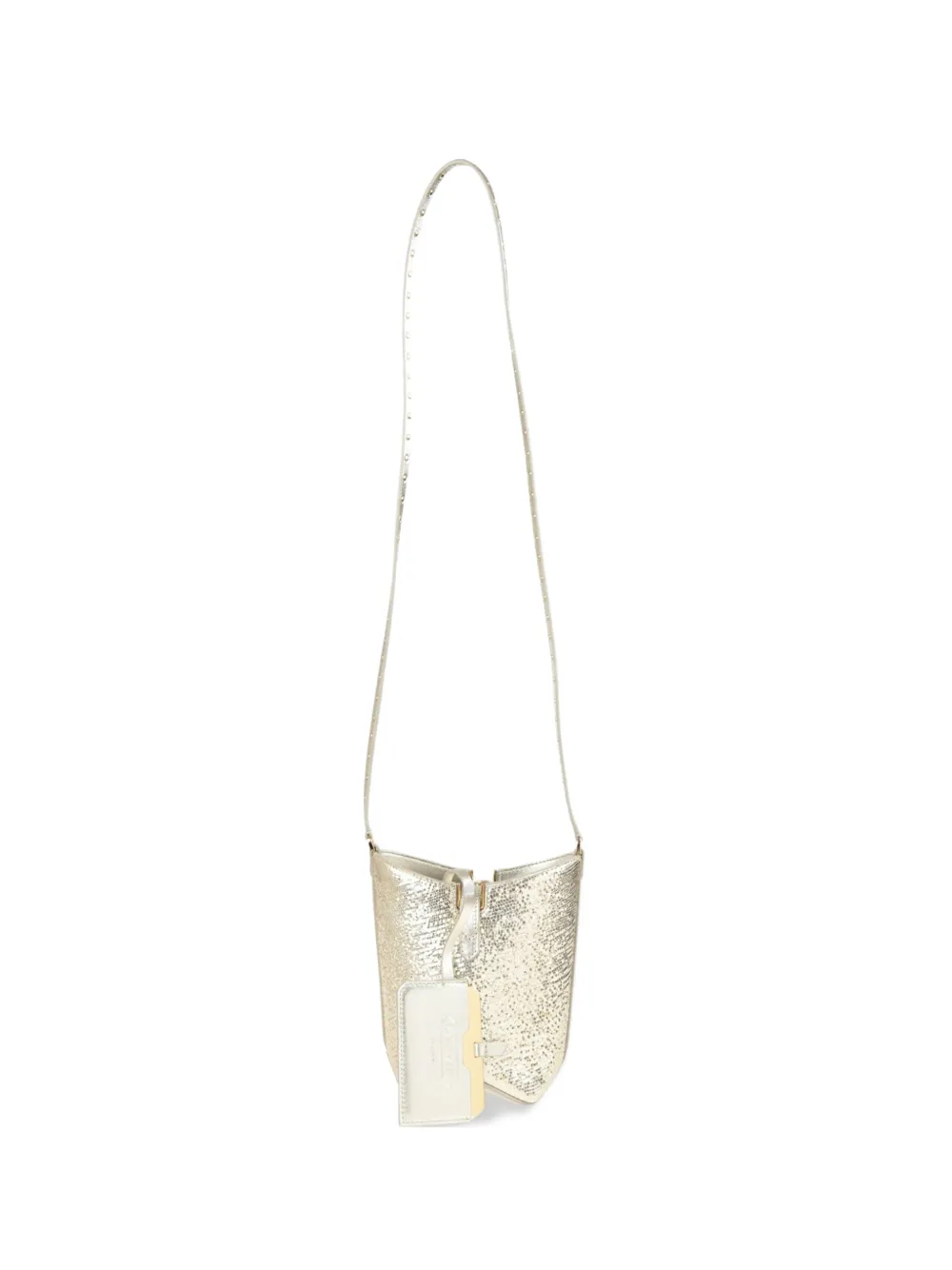 Lanvin crackled-leather bucket bag - Oro