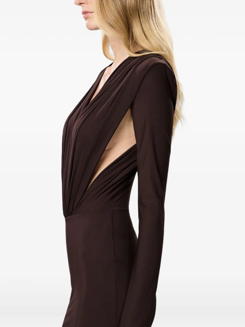Amazuìn Rasha cut-out maxi dress Bruin