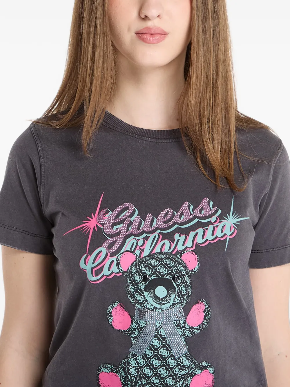 GUESS USA grey Guess Bear T-shirt Grijs