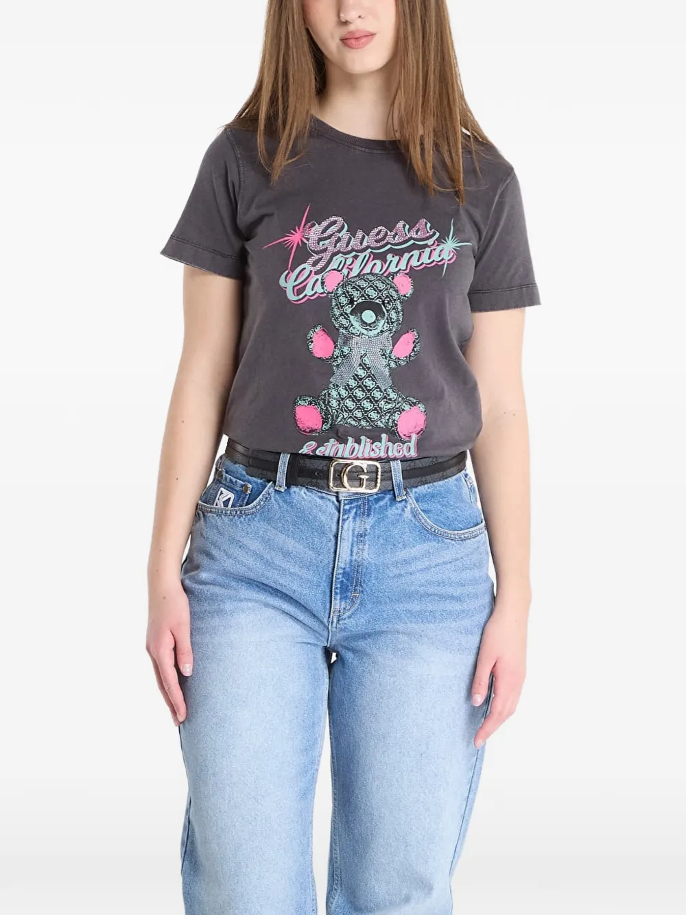 GUESS USA grey Guess Bear T-shirt Grijs