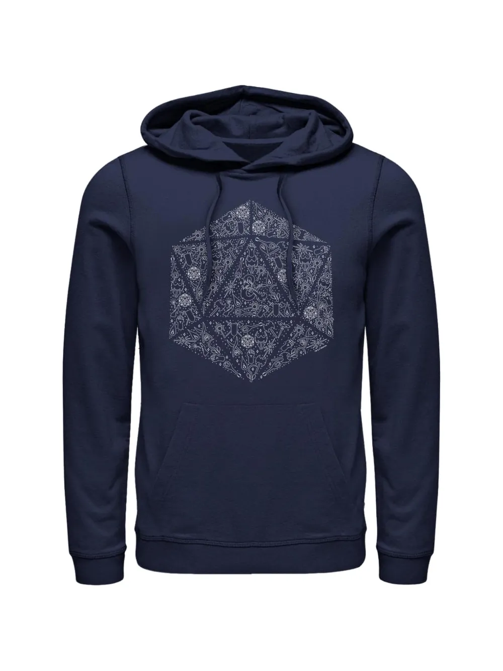 LESSONS MERCH Dungeons & Dragons hoodie met trekkoord en grafische print Blauw