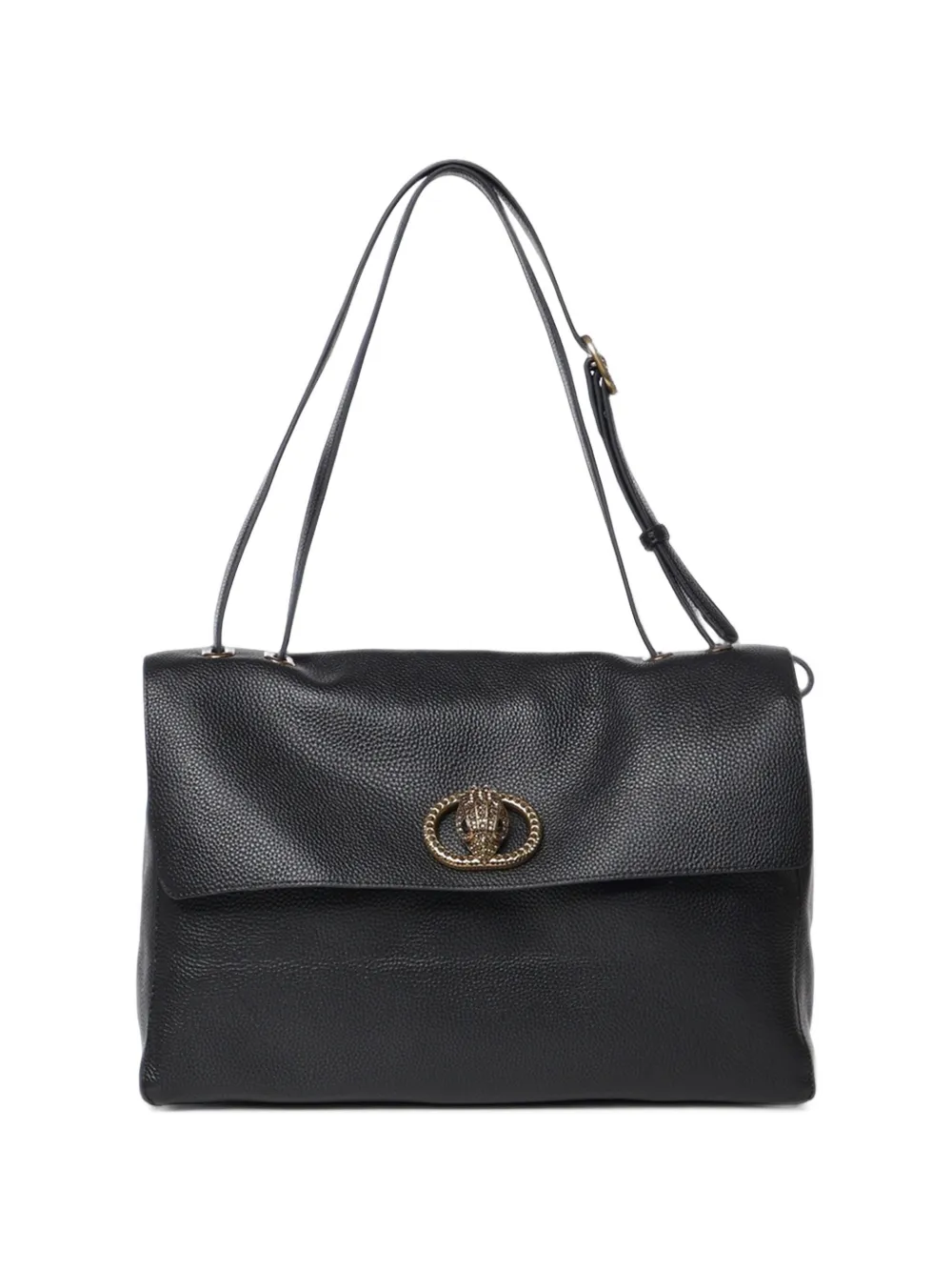 Kurt Geiger London Eagle-plaque grained leather shoulder bag - Nero