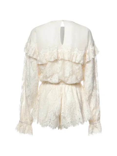 For Love And Lemons ruffled lace playsuit