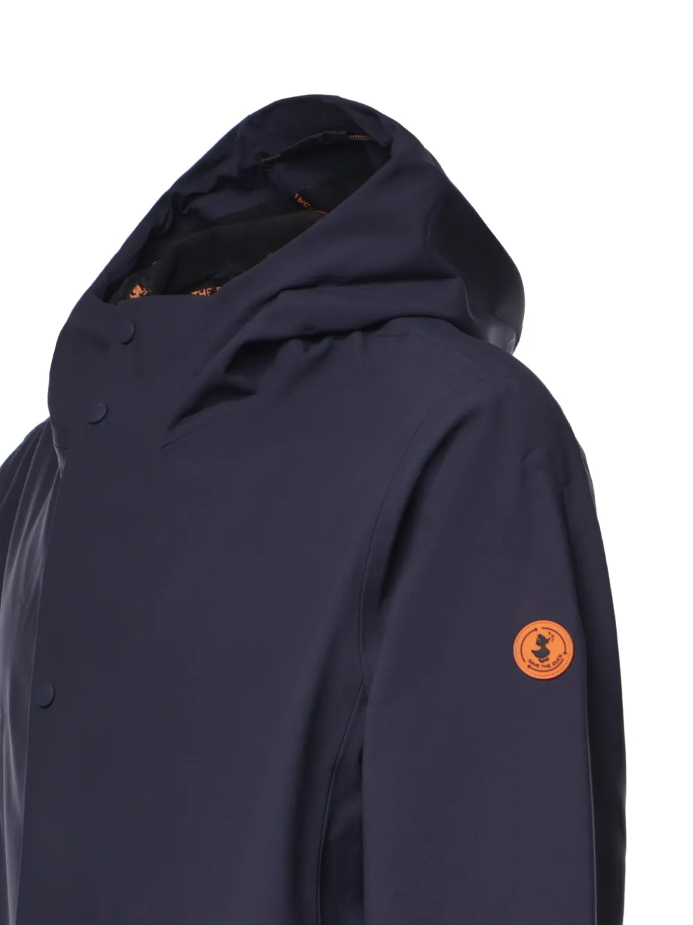 Save The Duck Morgan hooded press-stud coat Blauw