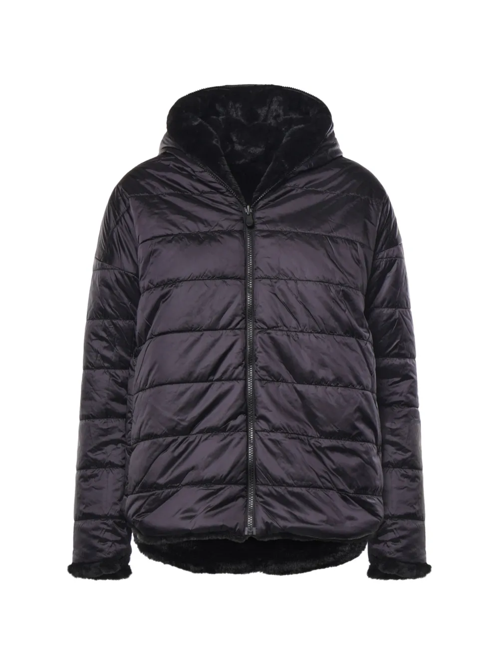 Save The Duck Davina reversible faux-fur coat Zwart
