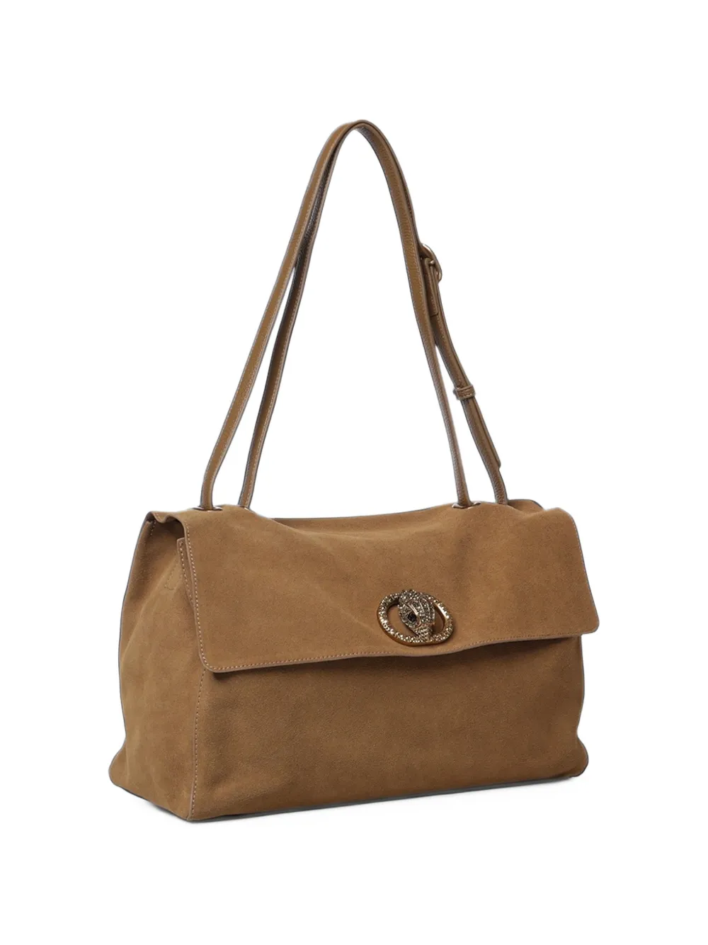 Kurt Geiger London Chelsea large slouch flap bag Bruin
