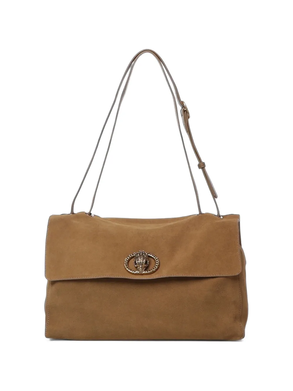 Kurt Geiger London Chelsea large slouch flap bag Bruin