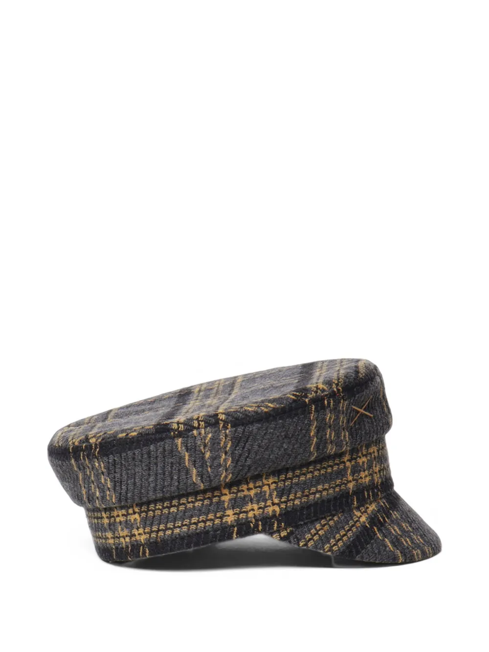 Ruslan Baginskiy Baker Boy check-pattern hat Grijs