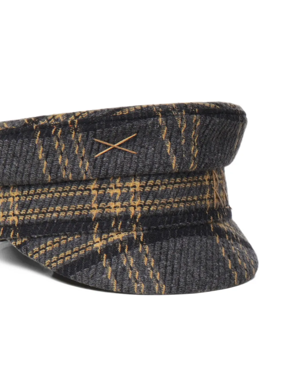 Ruslan Baginskiy Baker Boy check-pattern hat Grijs