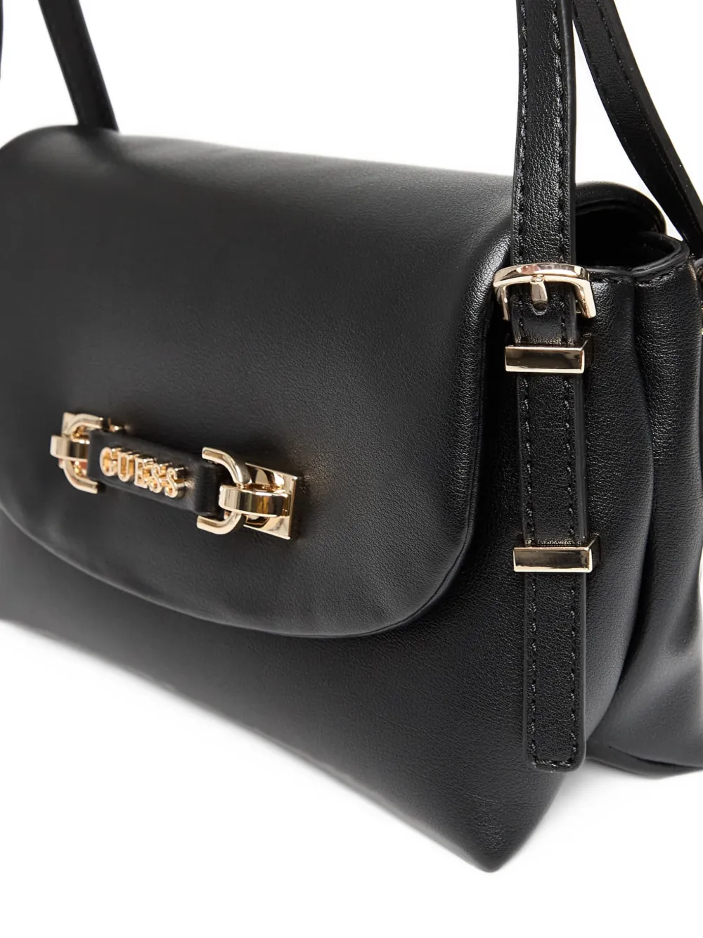 GUESS USA Lefia logo-plaque shoulder bag Zwart