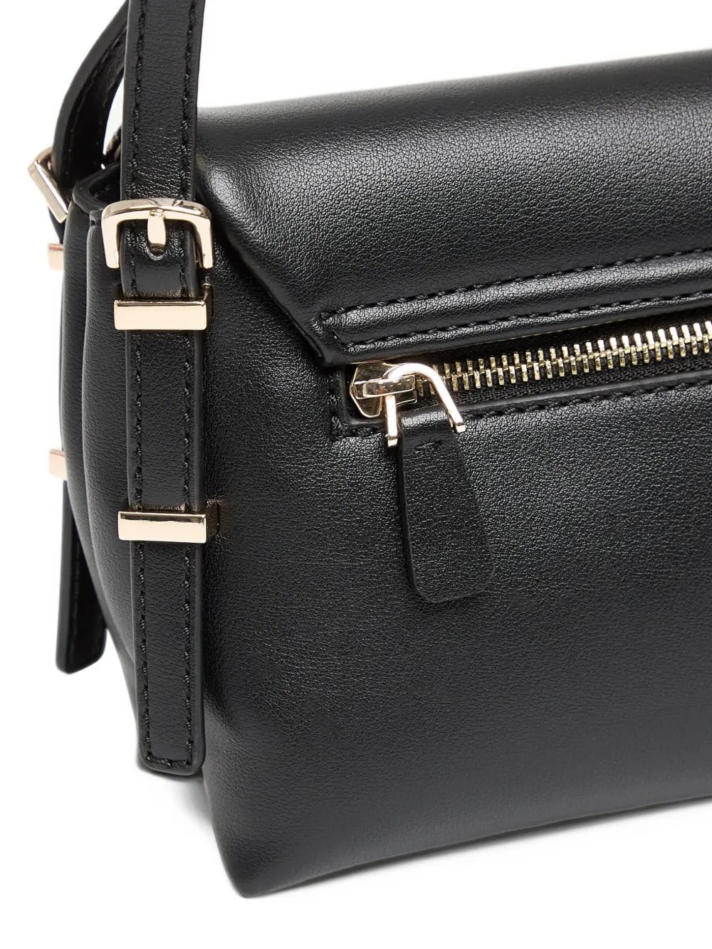 GUESS USA Lefia logo-plaque shoulder bag Zwart