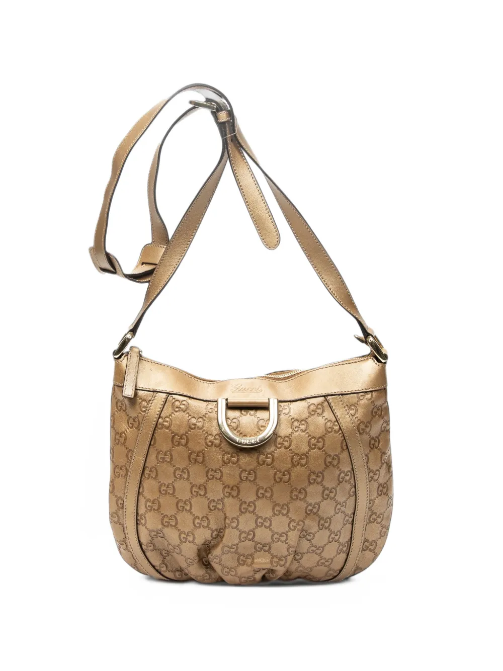 Gucci Pre-Owned D Ring Guccissima shoulder bag - Gold