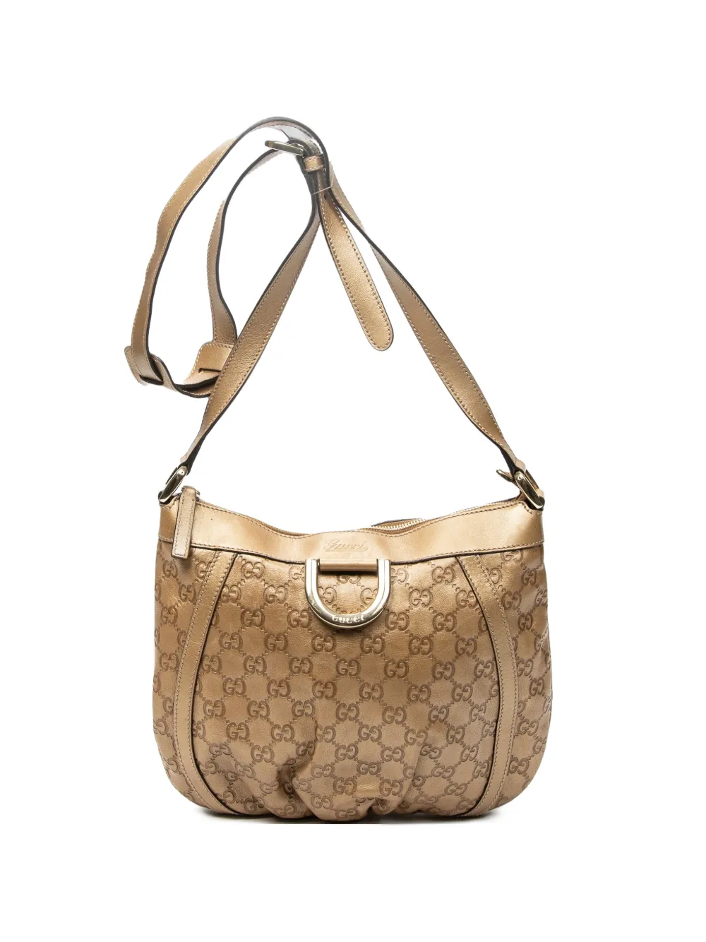 Gucci Pre-Owned D Ring Guccissima shoulder bag - Gold