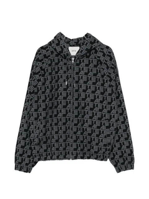 Arte Antwerp Allover Square monogram-print hooded jacket