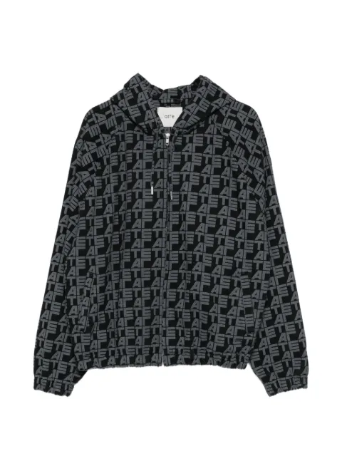 Arte Antwerp Allover Square monogram-print hooded jacket