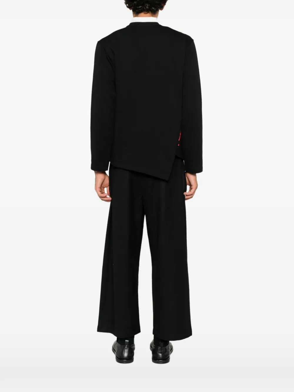 Comme Des Garçons Shirt paint-splatter asymmetric sweatshirt Zwart
