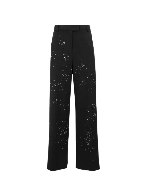 DES PHEMMES crystal-embellished wide-leg trousers