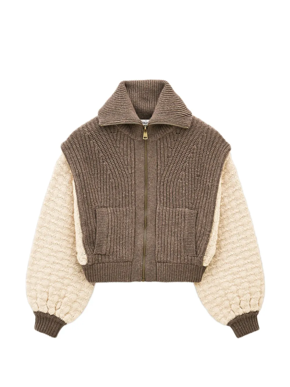 Ba&Sh Essen zip-up cardigan Bruin