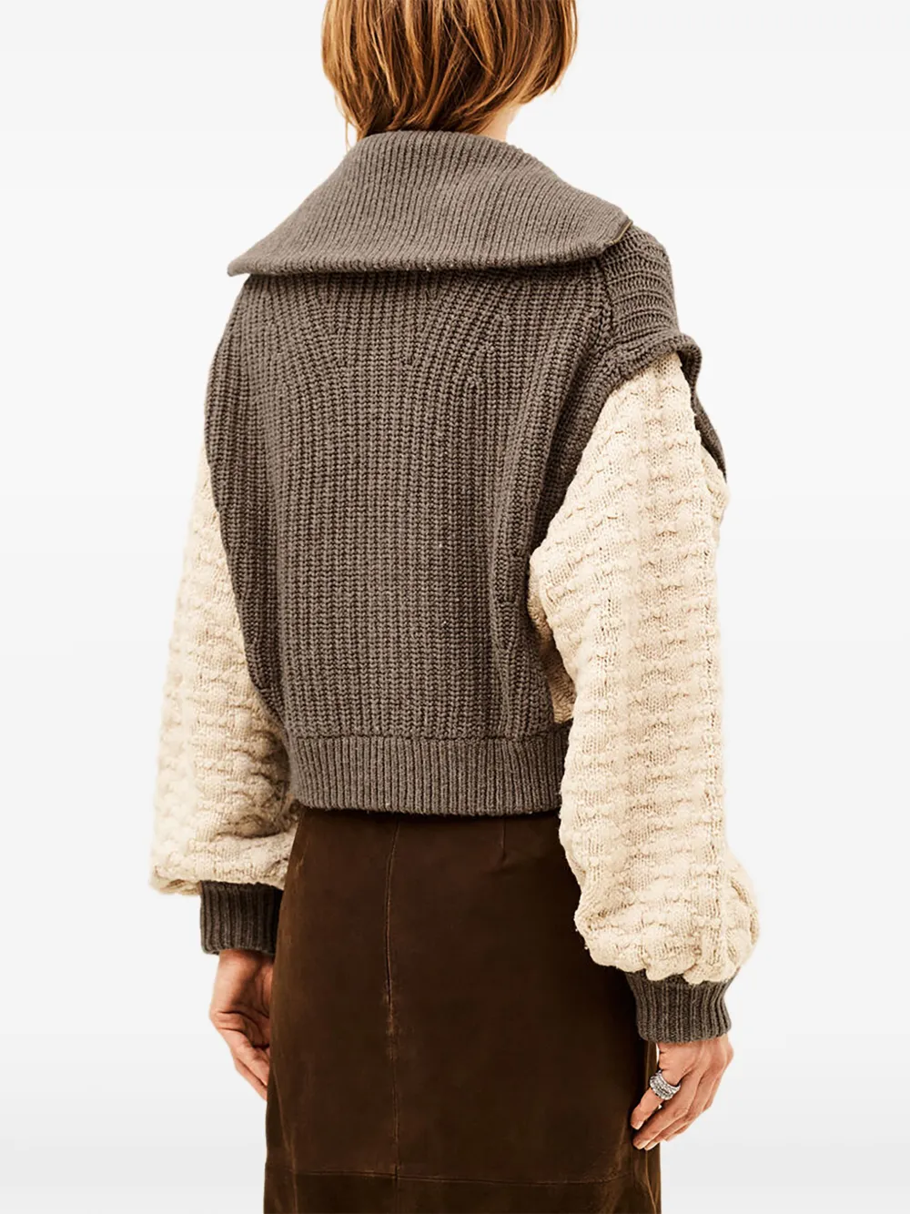 Ba&Sh Essen zip-up cardigan Bruin