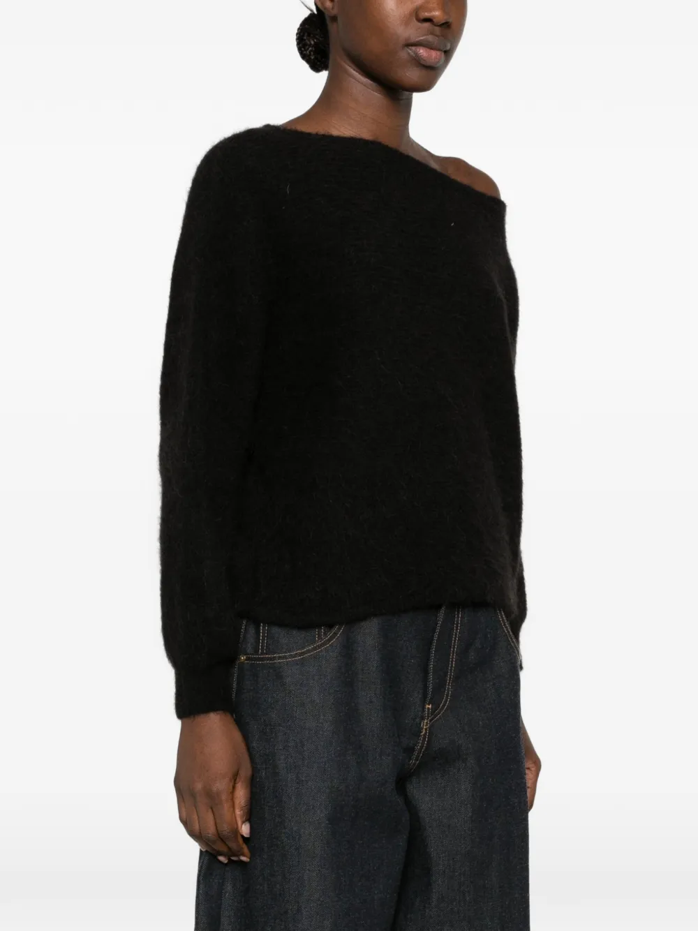Ba&Sh Suela off-shoulder trui Zwart