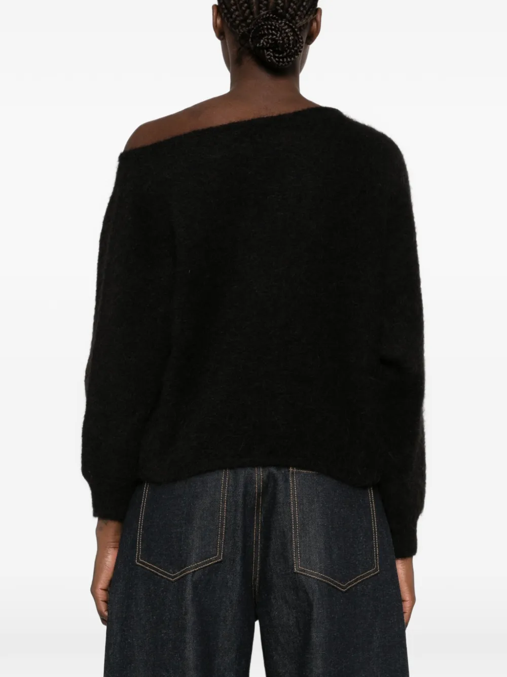 Ba&Sh Suela off-shoulder trui Zwart