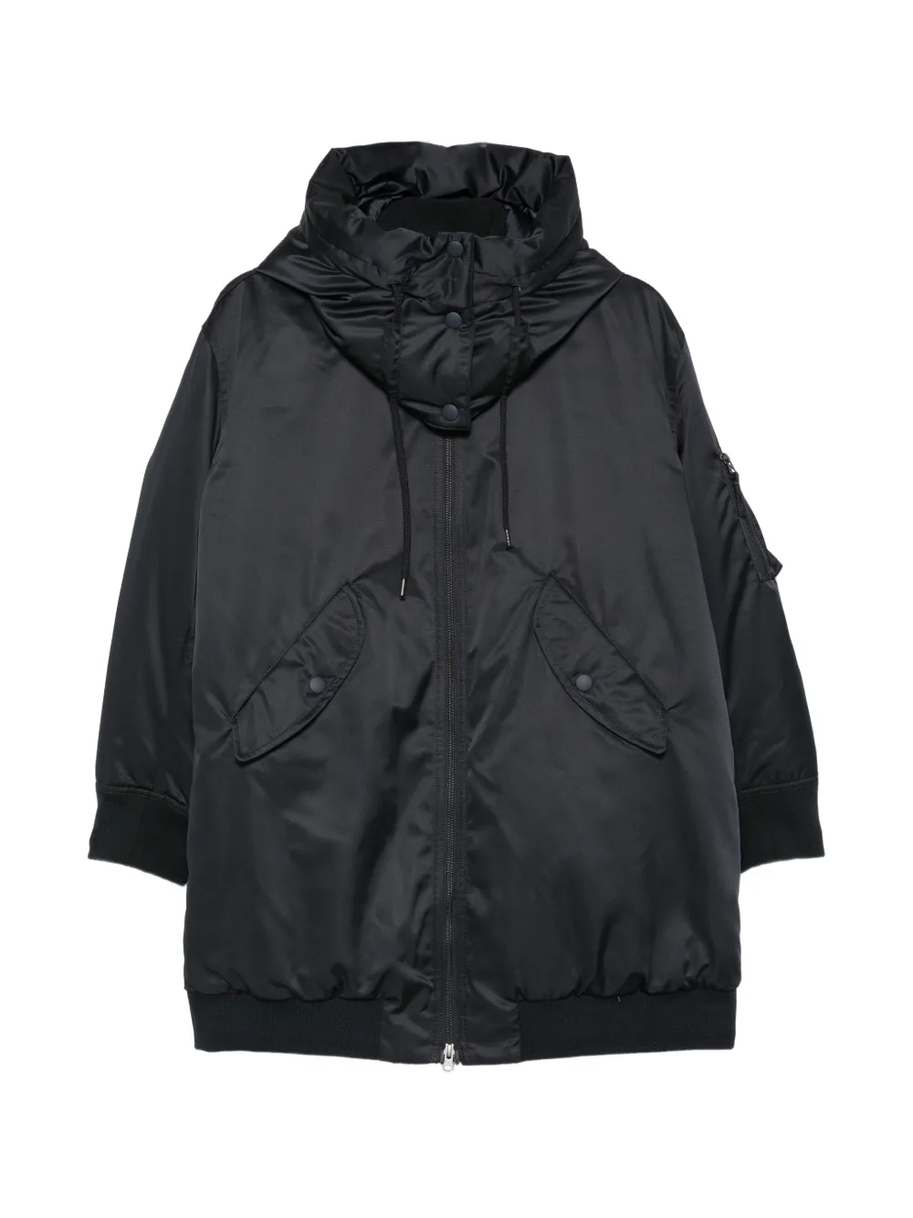 ASPESI hooded zip-up jacket Blauw