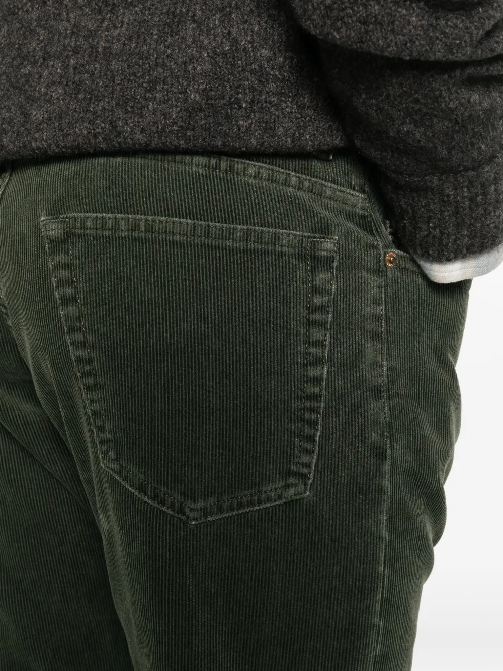 ASPESI corduroy straight-leg trousers Groen