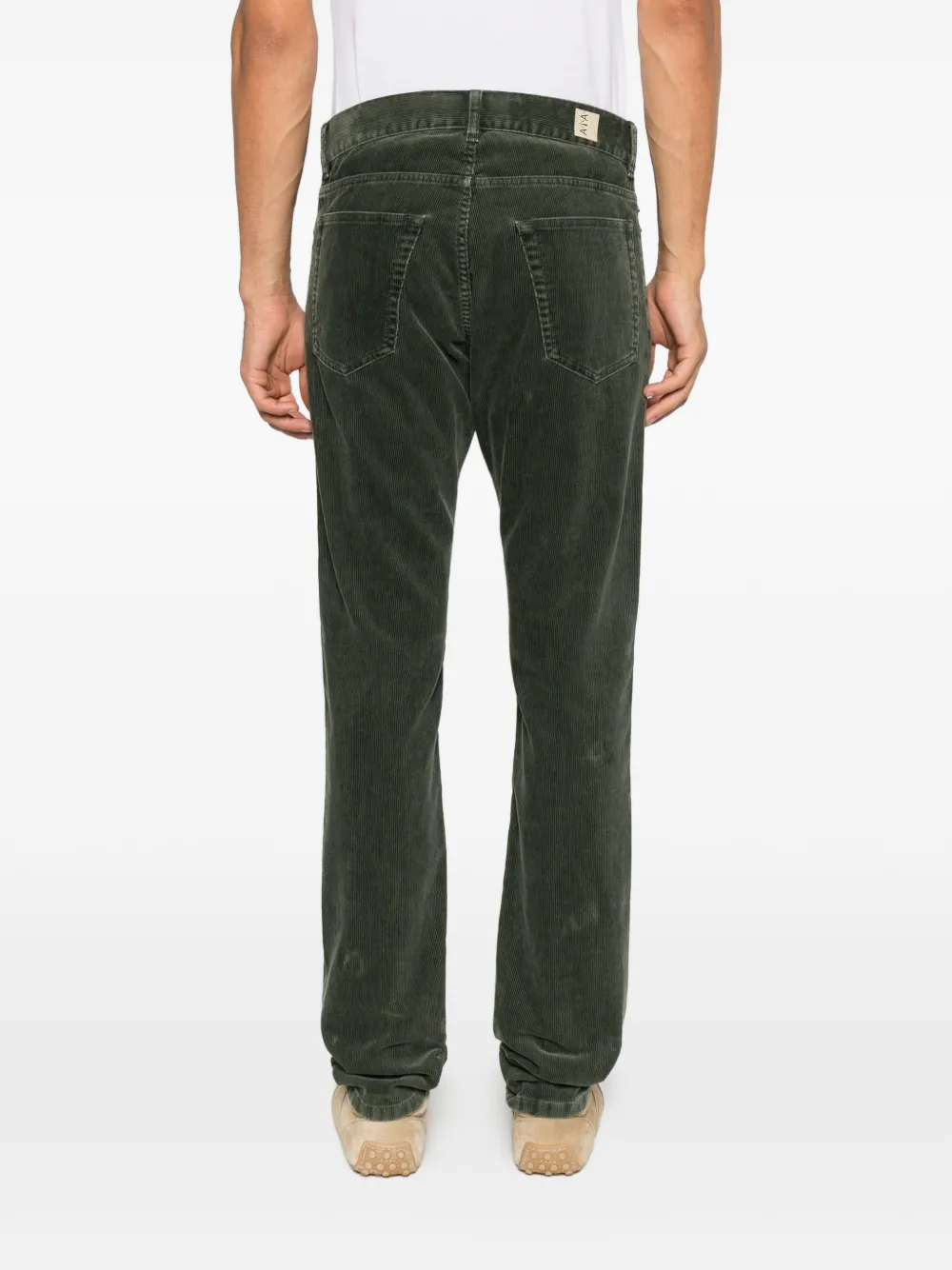 ASPESI corduroy straight-leg trousers Groen