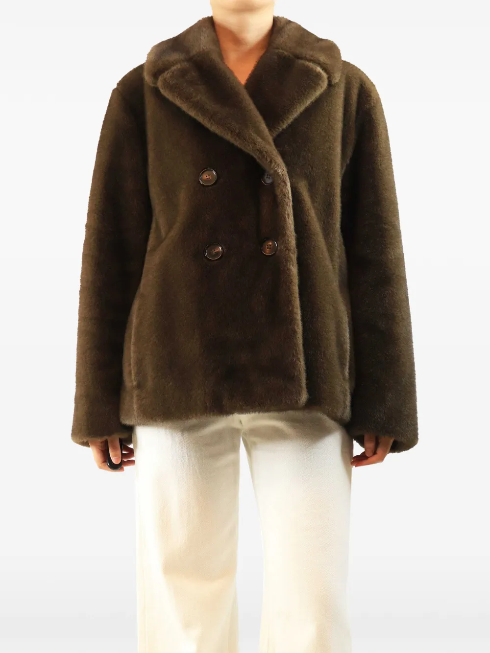 'S Max Mara Laura faux-fur jacket - Marrone