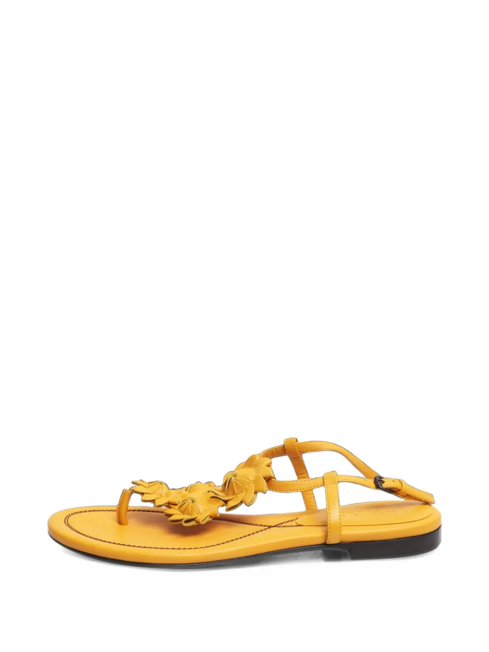 Bottega Veneta Pre-Owned floral-embellished leather sandals - Gelb