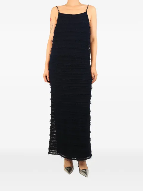 Giuliva Heritage netted frayed-edge maxi dress