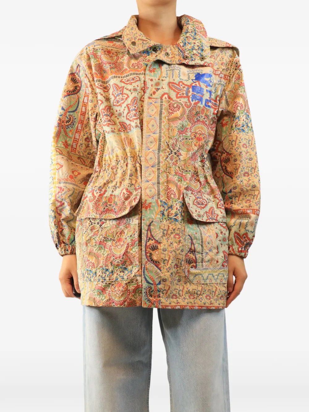 Etro Pre-Owned paisley-print rain hooded jacket - Nude