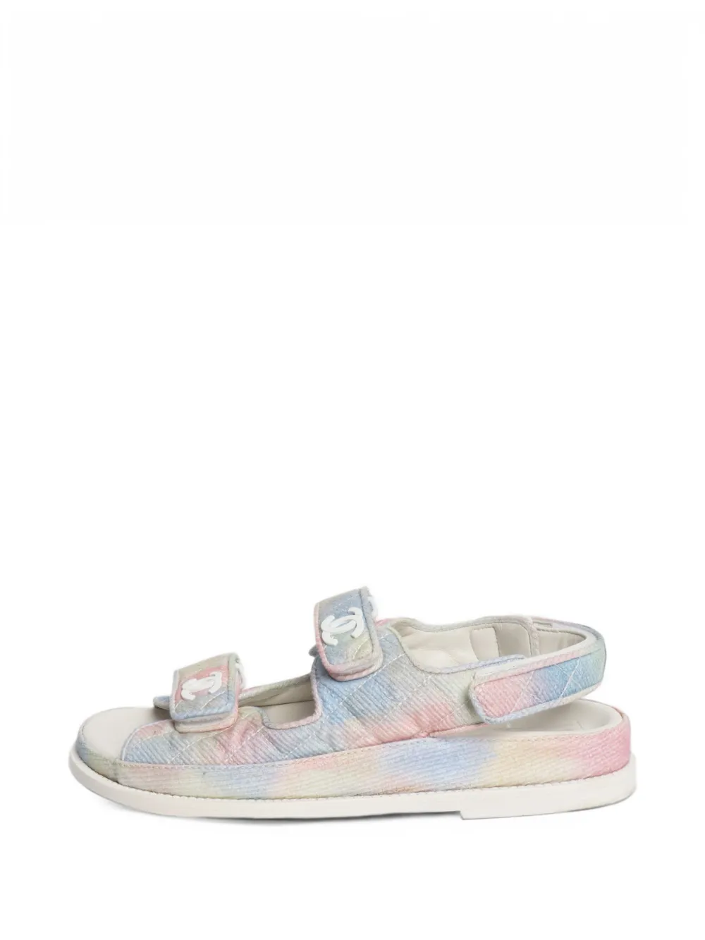 CHANEL Pre-Owned 2022 quilted touch-strap sandals - Nude