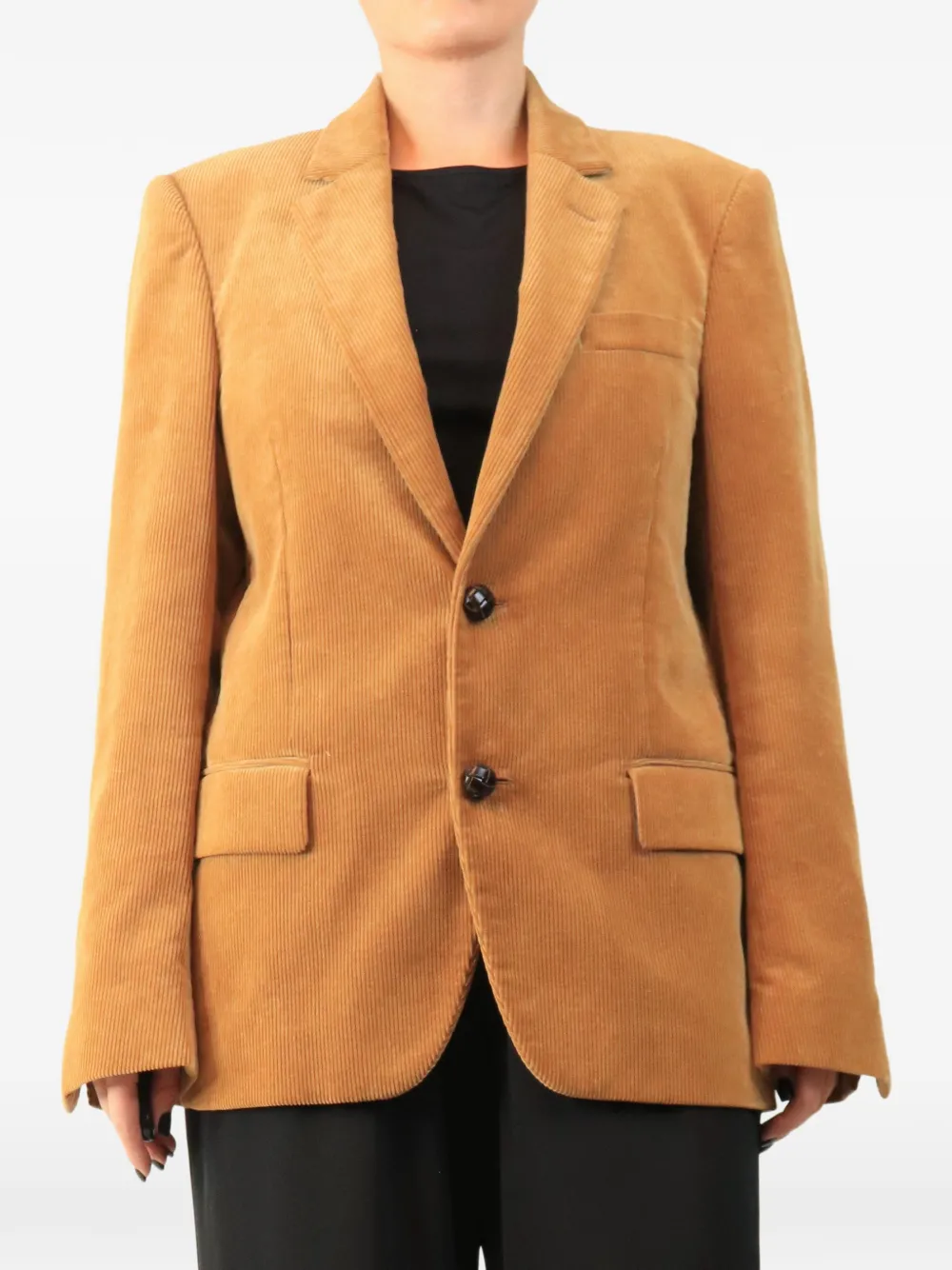 Golden Goose single-breasted corduroy blazer - Marrone