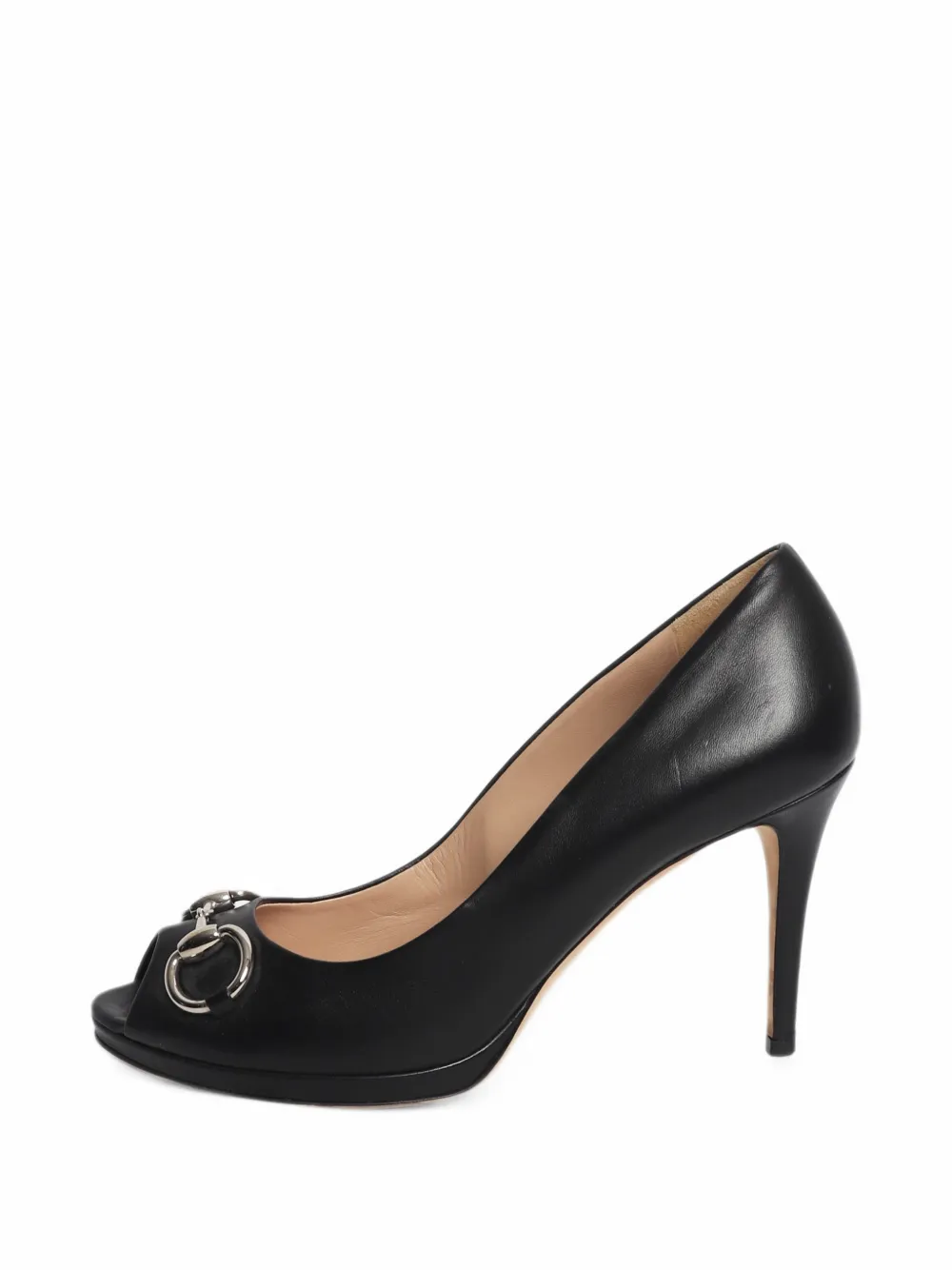 Gucci Pre-Owned Horsebit peep-toe pumps - Schwarz