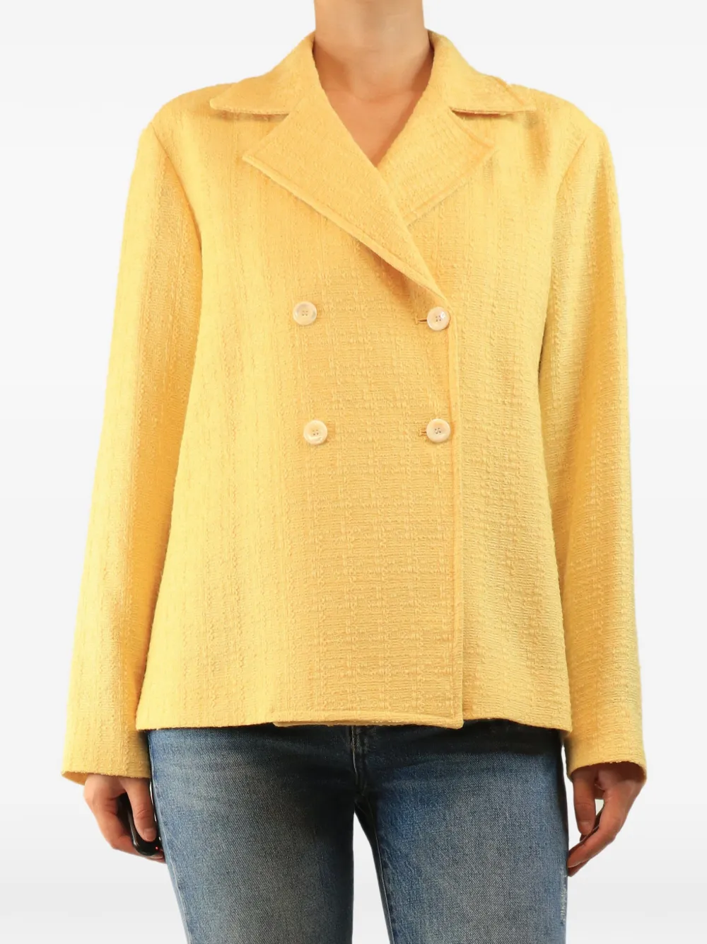 Giuliva Heritage double-breasted tweed jacket - Gelb