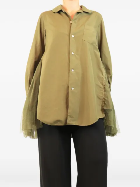 Comme Des Garçons Pre-Owned camisa con panel de tul 2023