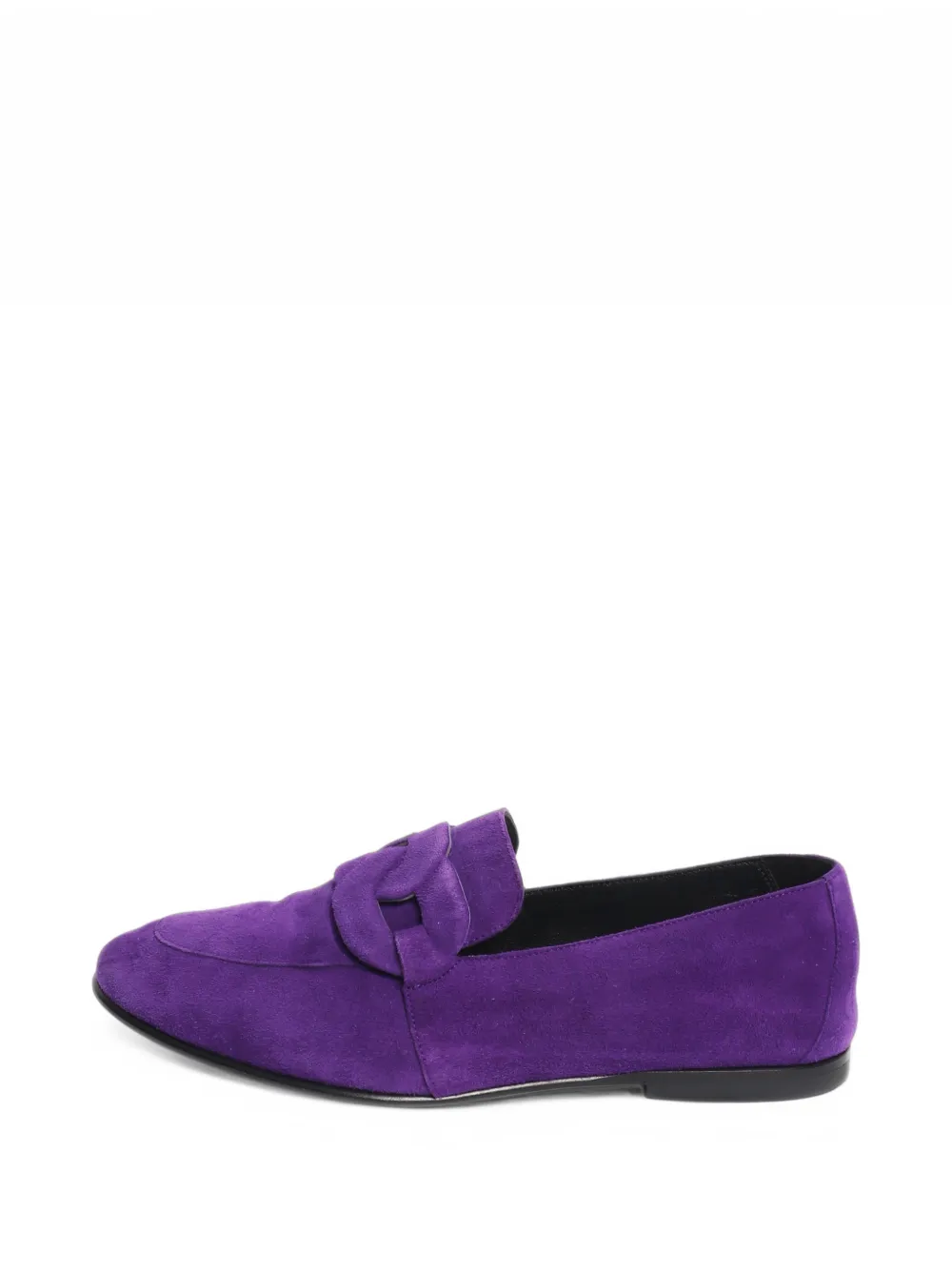 Hermès Pre-Owned chain motif loafers - Violett