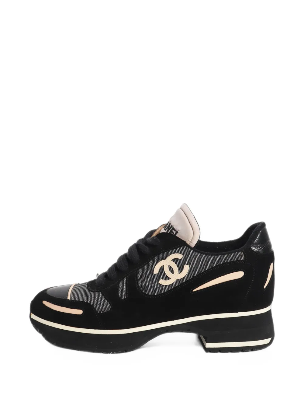 CHANEL Pre-Owned 24C interlocking heeled sneakers - Schwarz