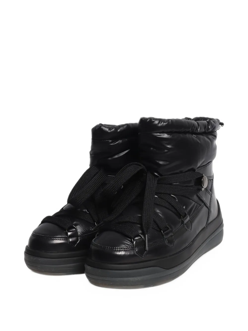 Moncler Vintage padded lace-up snow boots in Black