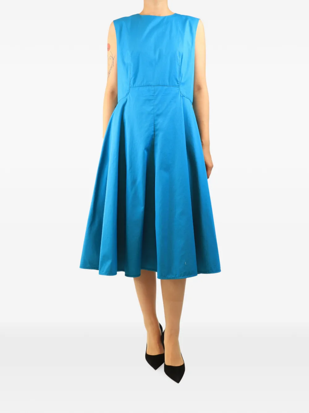 Hermès Pre-Owned swing sleeveless midi dress - Blue