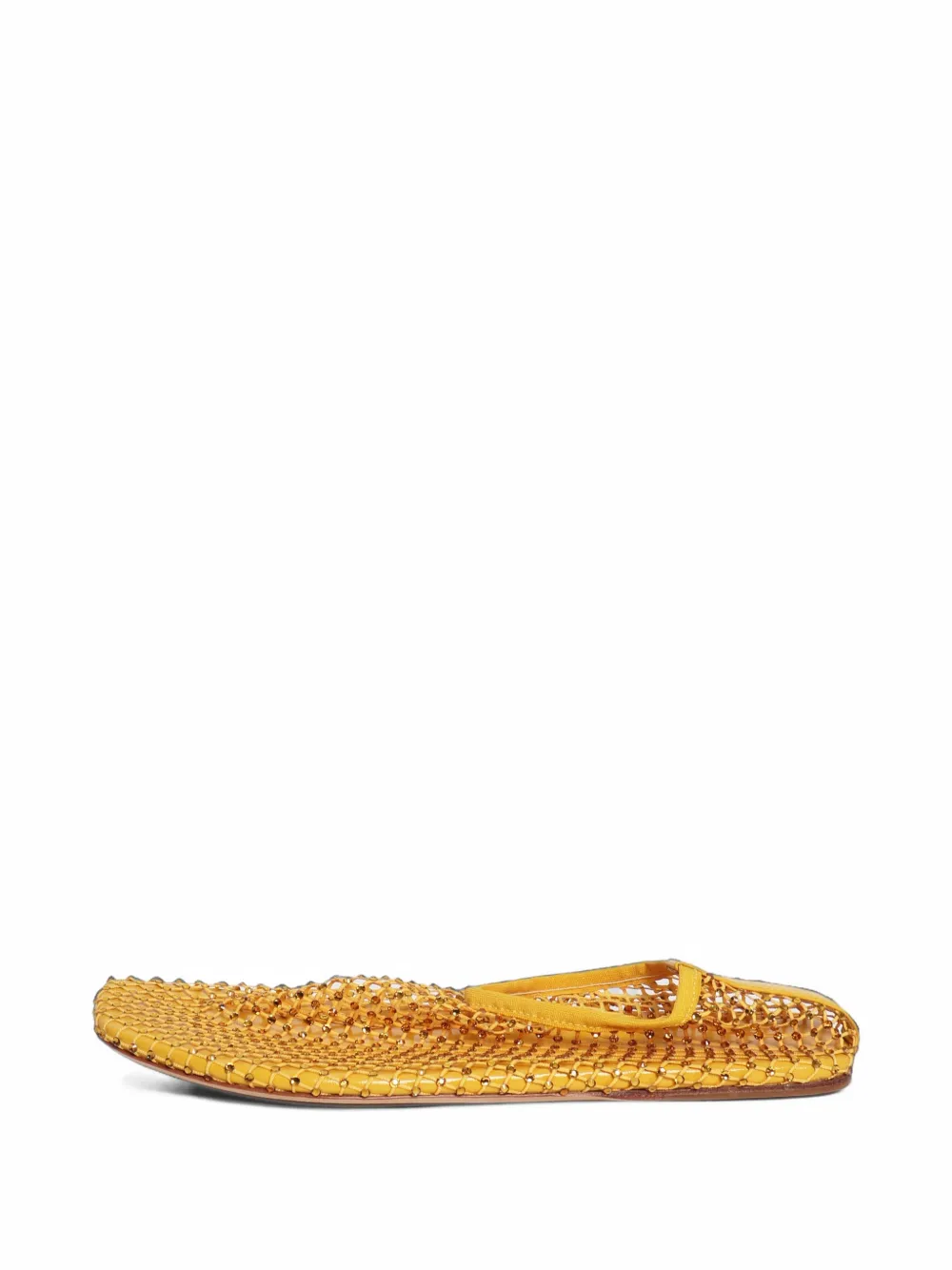 Christopher Esber Minette crystal-embellished ballet flats - Gelb