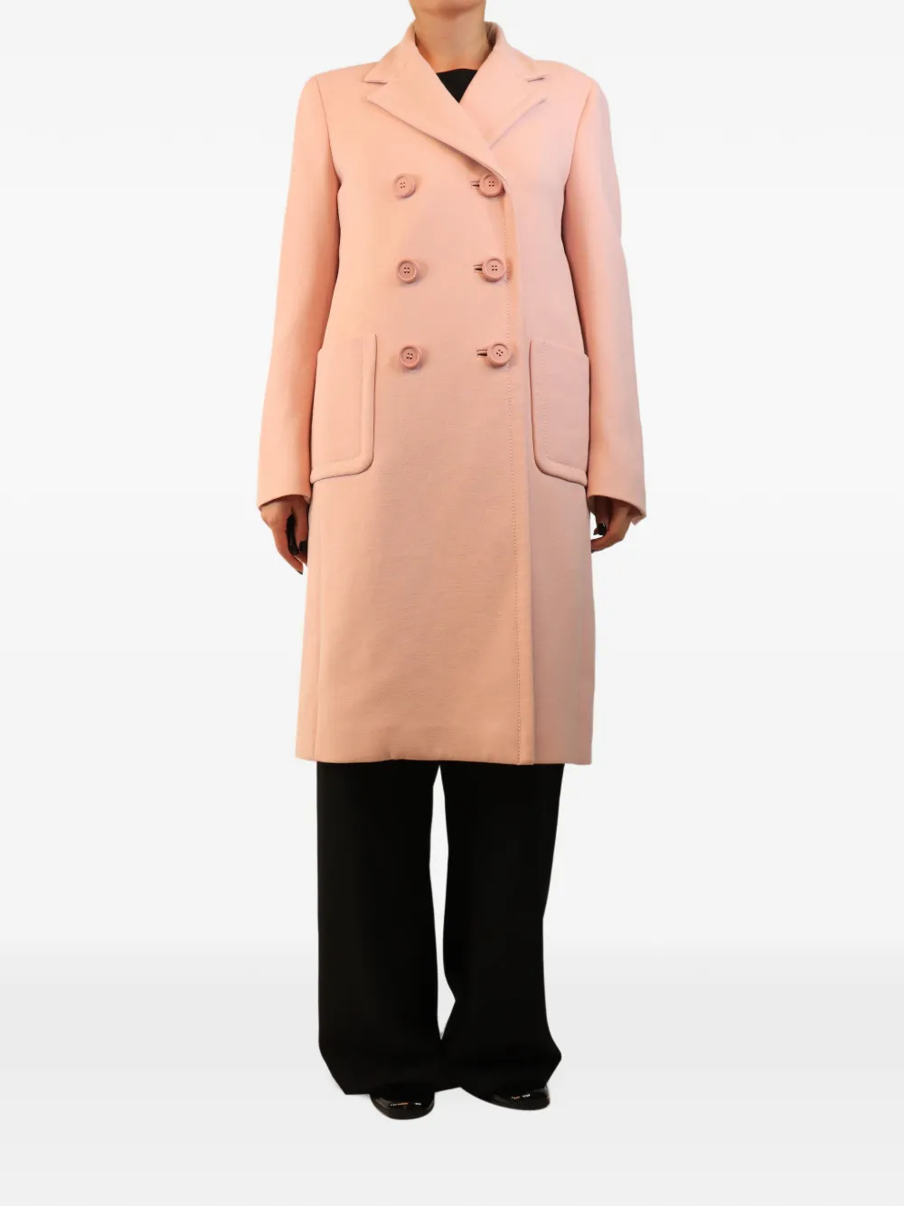 Prada Pre-Owned 2015 double-breasted coat - Pink