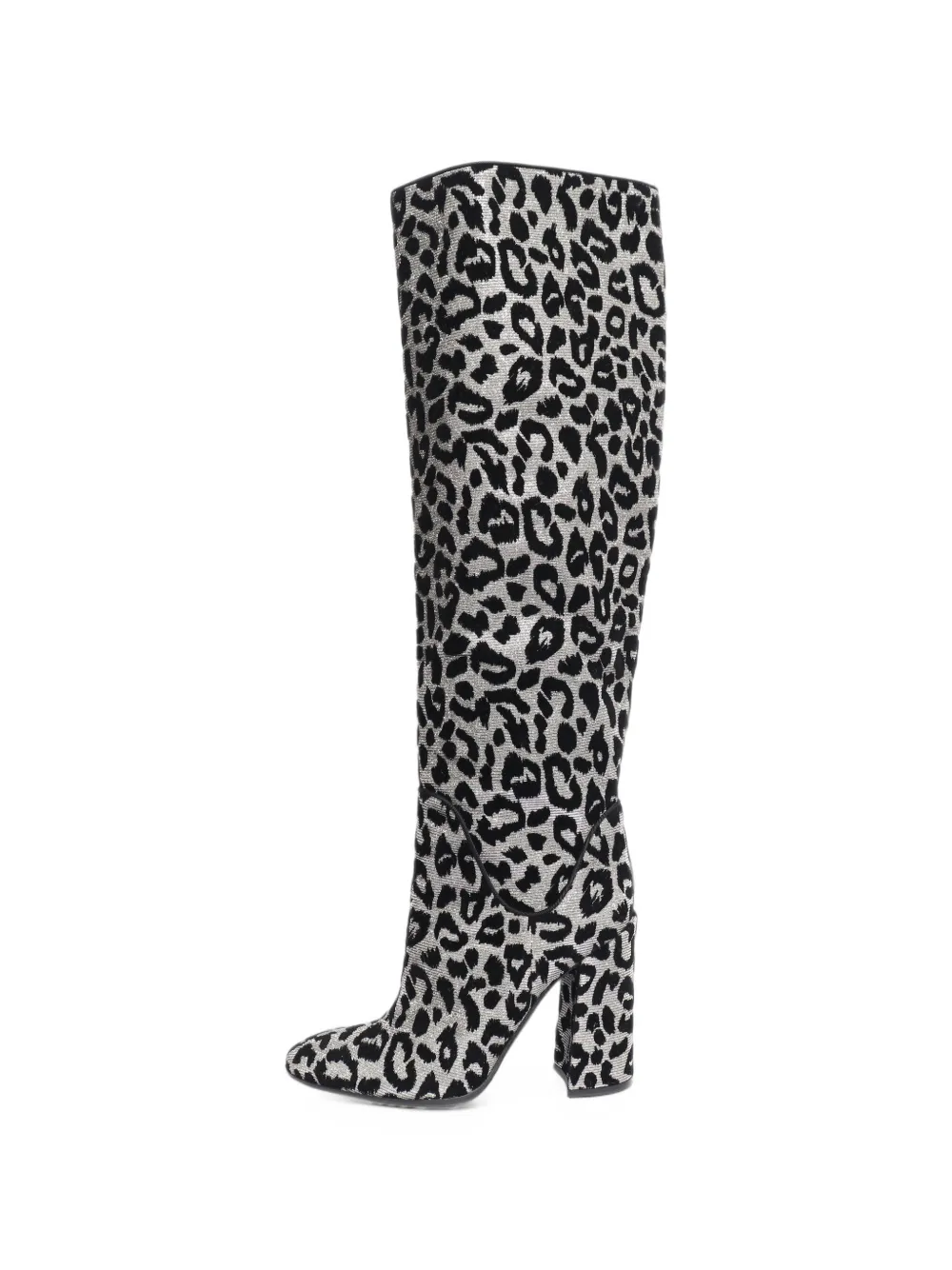 Dolce & Gabbana Pre-Owned leopard-print knee-high boots - Silber