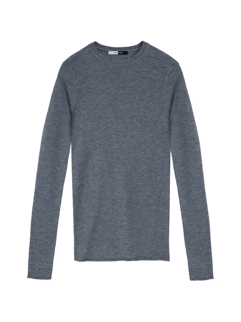 Vera Wang fine-gauge knit long-sleeve sweater - Grau