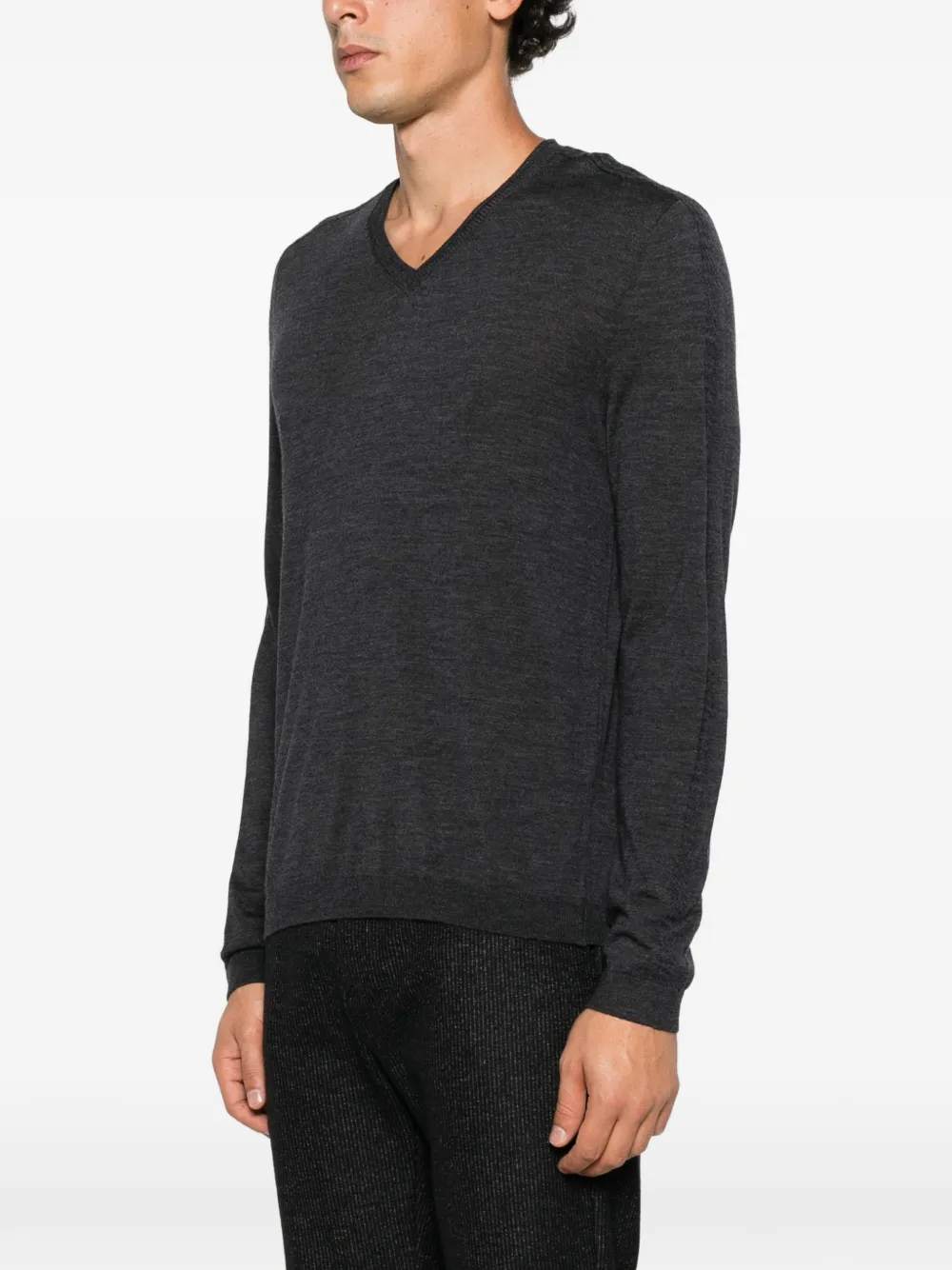 John Varvatos V-neck sweater Grijs