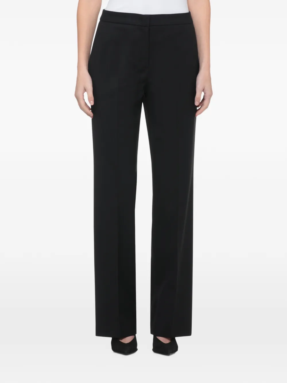 Lardini pressed-crease tailored trousers Zwart